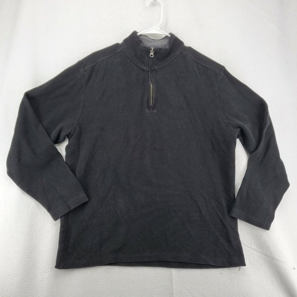 OLD NAVY Sweater Men's Long Sleeve 1/4 Zip Knit Pullover Black Large - Picture 2 of 11